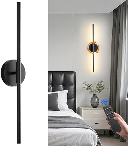 24 Inch Battery Operated Wall Sconces, Remote & Touch Control by Easesonic