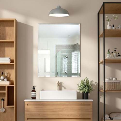 30" x 36" Beveled Edge Frameless Rectangle Mirror - Image 2