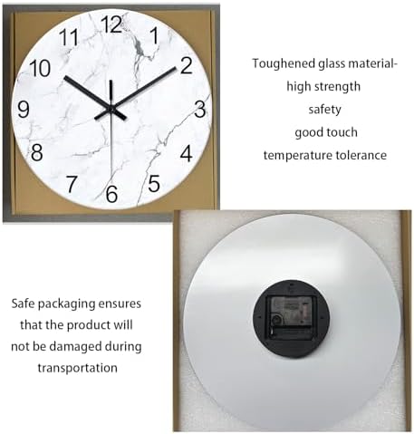 Extra Large Marble Wall Clocks Battery Operated 24 Inch - Image 6