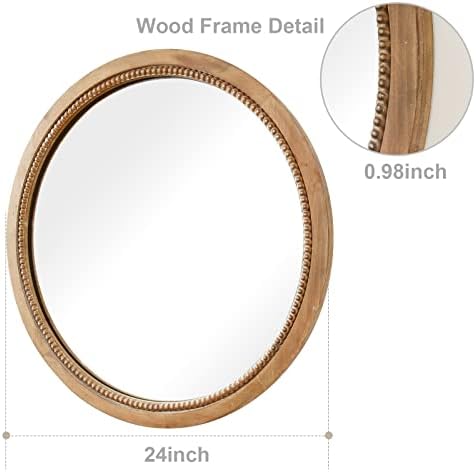 Round Wood Mirror - Image 2