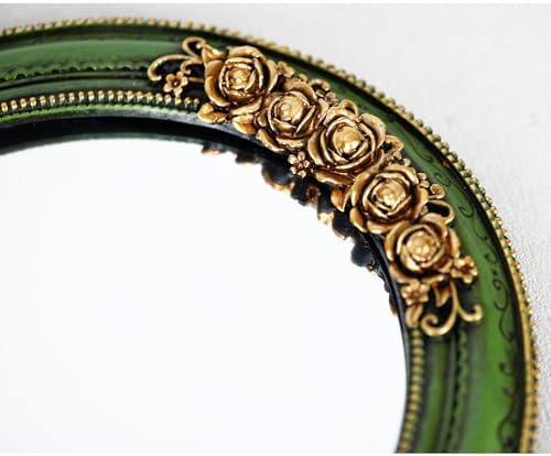Oval 11.8x10 inch Resin Vintage Mirror - Image 4