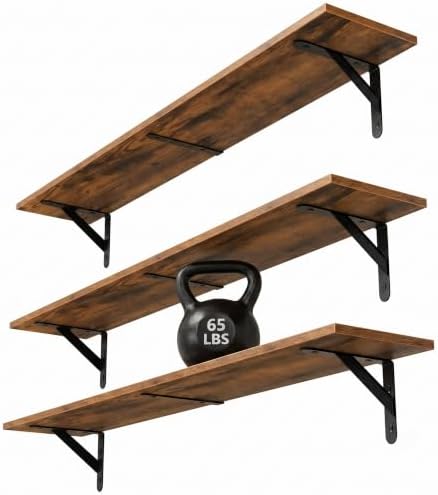 WOPITUES Long Wall Shelves 32″W x 8″D, Floating Book Shelves Max Load 65lbs by WOPITUESOfficial