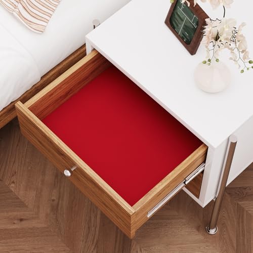 VaryPaper 15.7"x78.7" Self Adhesive Red Velvet Fabric Soft Felt Drawer Liner - Image 7