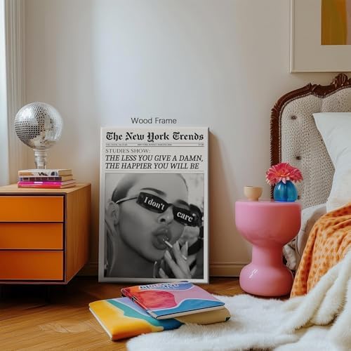 Trendy Black and White Newspaper Wall Art 8x12 in Wooden Framed Vintage - Image 6