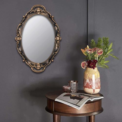 Eaoundm 14.5 x 10 inchs Oval Vintage Hanging Mirror - Image 3