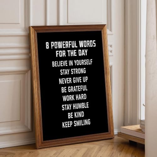 8 Powerful Words For The Day Motivational Canvas Wall Art, Positive Affirmation - Image 6