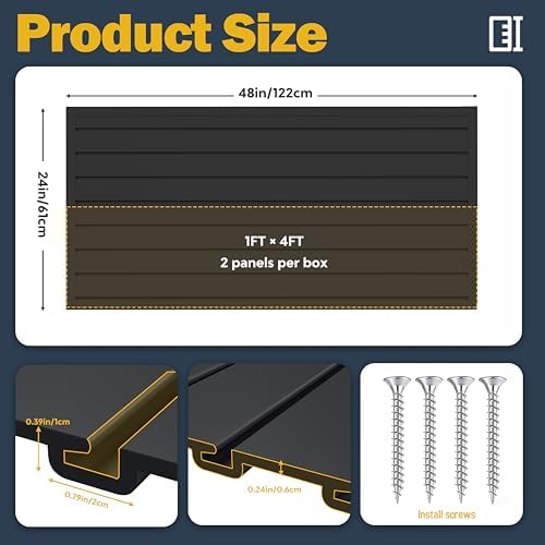 Slat Wall Paneling 2 x 4ft, Slatwall Garage Wall Organizer - Image 3