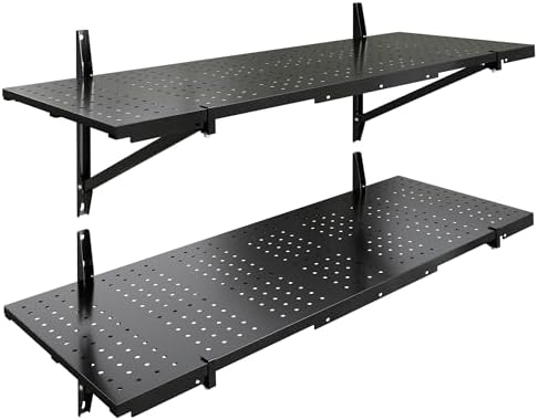 FLEXIMOUNTS 2-Pack 1x3ft Garage Shelving Perforated Wall Shelf by FLEXIMOUNTS
