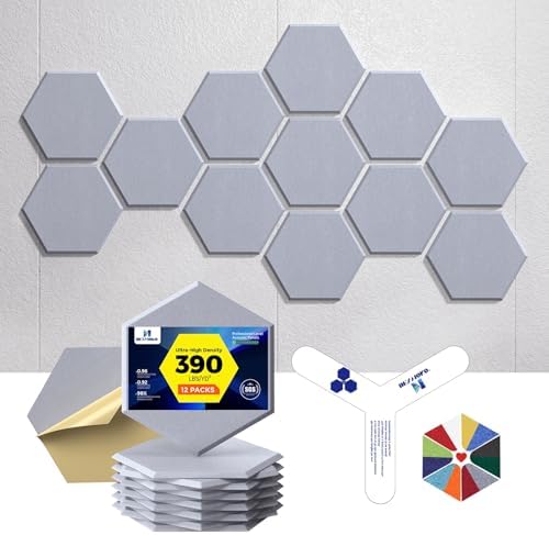 Self-Adhesive Acoustic Panels, 2nd Generation Sound Absorbing Panel, by DEXMOKO