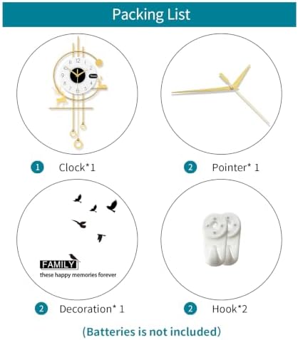Modern Wall Clocks Battery Operated Silent Clock - Image 7