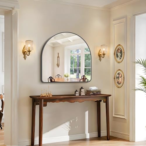 FORBATH Arched Bathroom Mirror 36x36 Inch, Hanging or Leaning Against Wall - Image 2