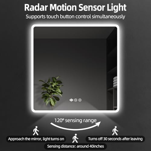 36"X36" LED Mirror for Bathroom - Image 7