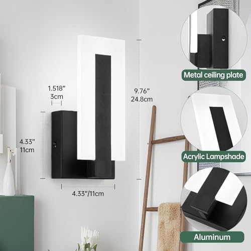 Modern LED Acrylic Wall Sconce, 6000K Cold White Wall Mounted Lamp, Wall Sconce - Image 2