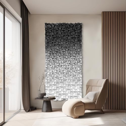 LIUZEYUE Large Monochrome Wood Art Featuring Sculptural Gray Texture by Unknown