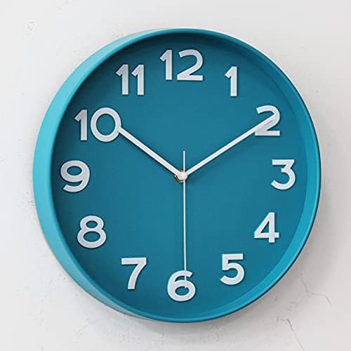 HZDHCLH 12 inch Blue Wall Clocks Battery Operated, Small Silent Non Ticking - Image 5