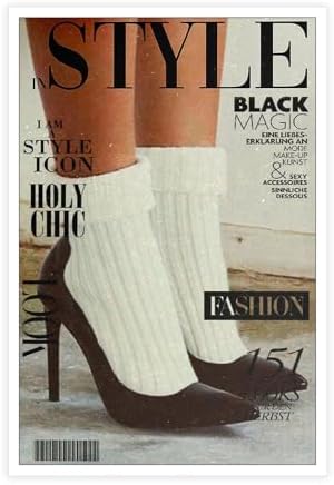 Trendy Red Boot Wall Art Funky Feminist Canvas Poster Trendy Preppy Newspaper by Unknown