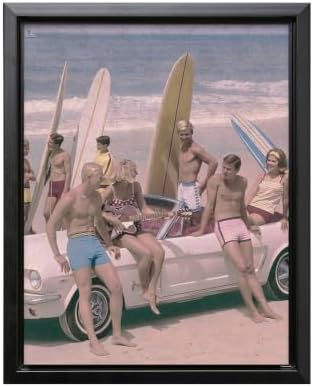 InkFlow Posters Surfers on a Beach Canvas Poster by InkFlowPosters