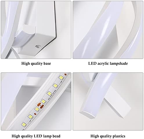 DELIPOP Wall Sconces, Modern Wall Sconce, 6500K Cool White Indoor Wall Light - Image 6