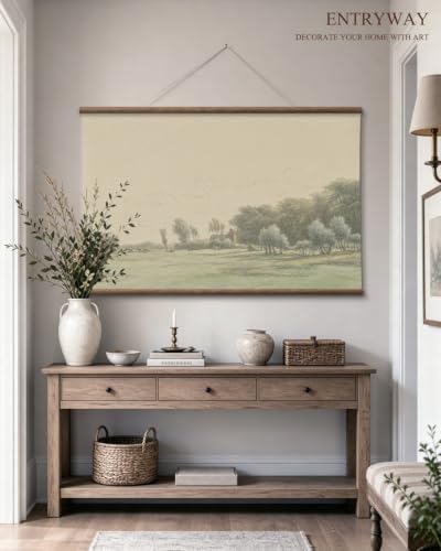 VIYYIEA Extra Large Canvas Wall Art, Vintage Landscape Scroll Print - Image 5