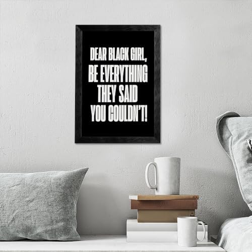 Black Framed Be Everything They Said You Couldn't Motivational Canvas Wall Art - Image 4