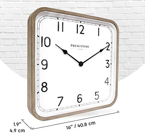Presentime 16" Anton Modern Farmhouse Square Clock - Image 7