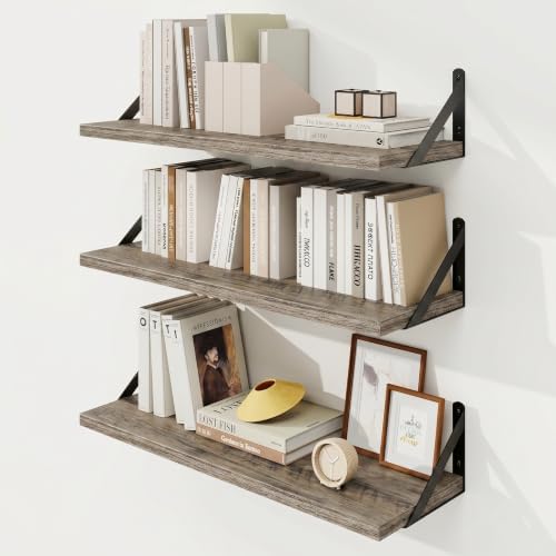 Floating Shelves, 8 Inch Deep Rustic Book Shelf by KovaScapeHomeDecor