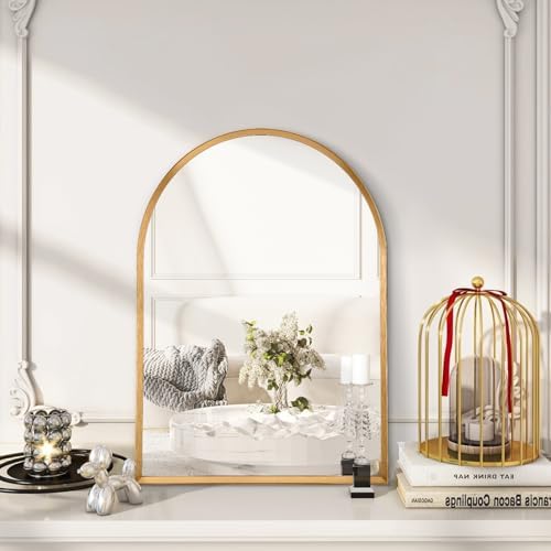 Arch Bathroom Wall Mirror Gold Vanity Metal Frame Mirrors Home Decor - Image 3