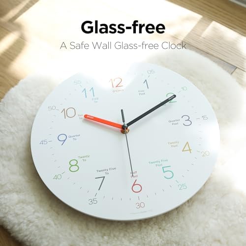 mooas Easy Learning Flatwood Wall Clock - Image 6