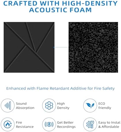 6 Pack Decorative Acoustic Wall Panels, 60 x 40 in Coverage - Image 4