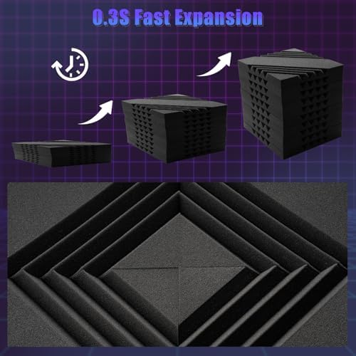VallisCo 52 Pack Acoustic Panels 1 X 12 X 12 Inch Upgraded, Acoustic Foam Panels - Image 5