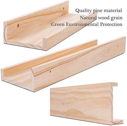 AZSKY Picture Ledge Shelf, Small Floating Shelves Set of 2, 16 Inches Nursery - Image 4