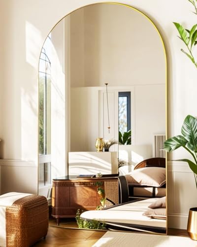 KOMCOTE Full Length Floor Mirror, 82x42 Inch Oversized Arched Standing Mirror - Image 4