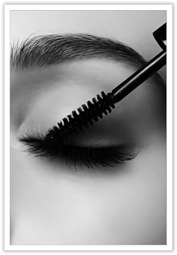 Black And White Magazine Cover Posters Female Eyelashes Canvas Wall Art by Unknown