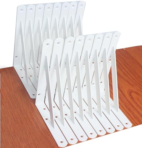 16 Pack L8 x H 6" White Heavy Duty Shelf Brackets by MHMYDZ