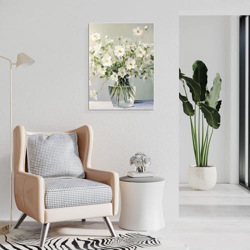 daktenn Floral Canvas Wall Art Bathroom Wall Art Pictures Wall Decor Home Decor - Image 2