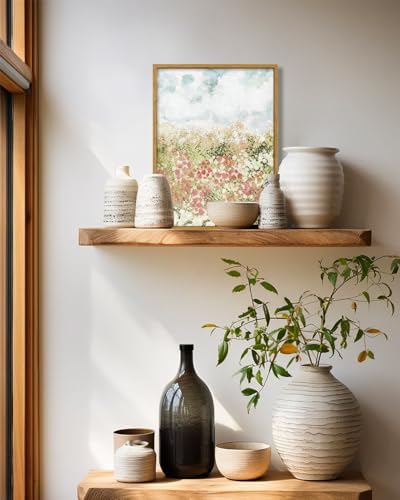 KBKBART Framed Country Wildflower Canvas Wall Art Spring Flower Prints - Image 2