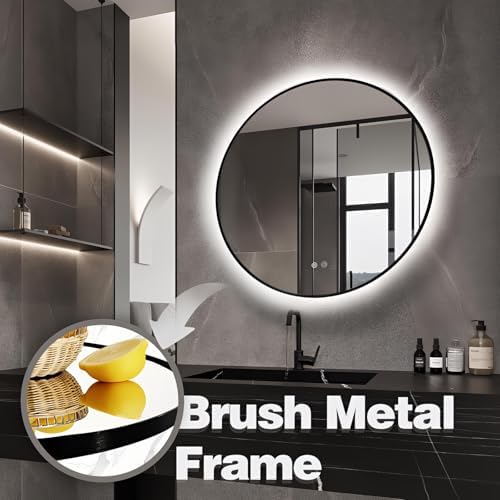 Niccy 28" Round LED Bathroom Backlit Mirror - Image 5