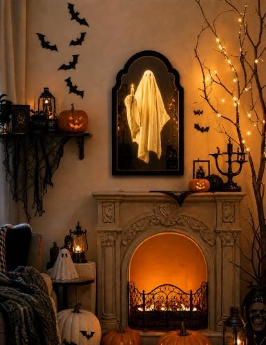 20" Haunted Ghost Mirror with LED Lights & Scary Voice Changer - Image 7
