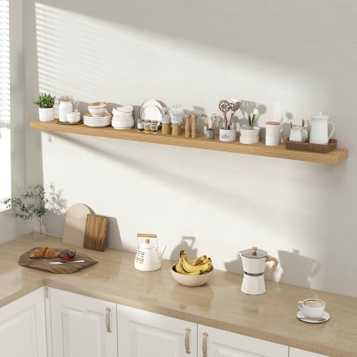 Acovy 72 Inch Floating Shelves for Wall 1 Pack, Wall Mounted Floating Shelf - Image 2