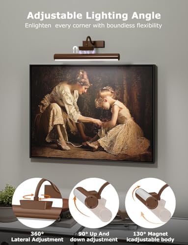 13" Wireless Picture Lights for Wall, Rechargeable Art Light - Image 3