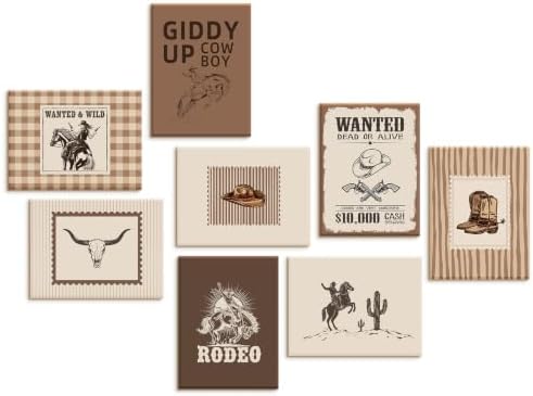 VIYYIEA Acoustic Art Panels, Western Cowboy Sound Absorbing Panel by VIYYIEAART
