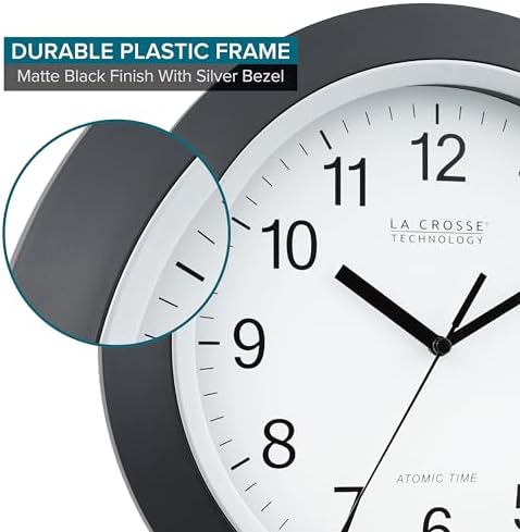 La Crosse Technology WT-3129B 12 Inch Atomic Analog Wall Clock - Image 5