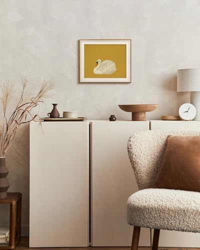 VIYYIEA Framed Modern Yellow Swan Wall Art - Image 6