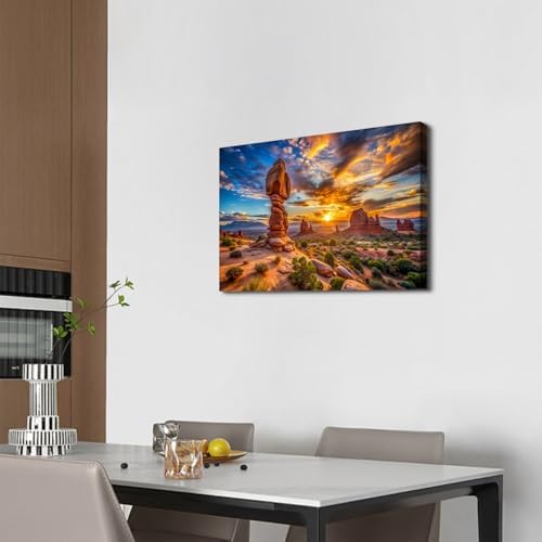 Arches National Park Wall Art Nature Sunset Desert Pictures Living Room Wall - Image 4