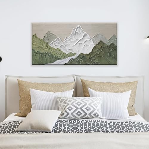YISXINOAG Green Mountain Forest Landscape Wall Art Abstract Nature 20"X40" - Image 4