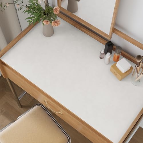 VaryPaper 15.7"x78.7" Off White Velvet Wallpaper Peel and Stick Felt Drawer - Image 3