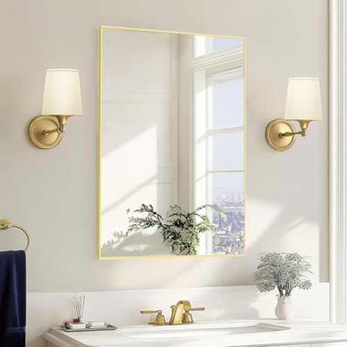 Sunniry 20X24 inch Gold Vanity Mirror, Mirror - Image 4
