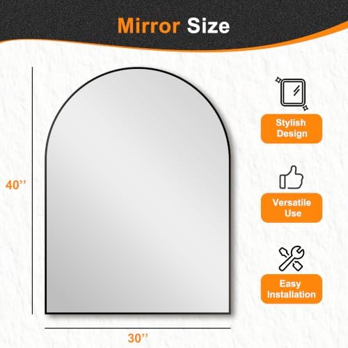 Delma Arched Bathroom Mirror - Image 3
