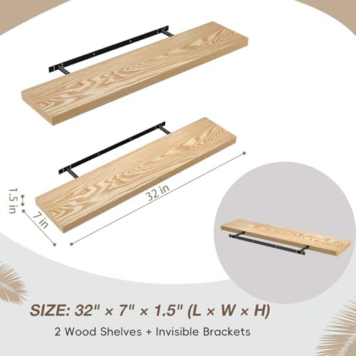 Lufia Floating Wall Shelves, MDF - Image 3