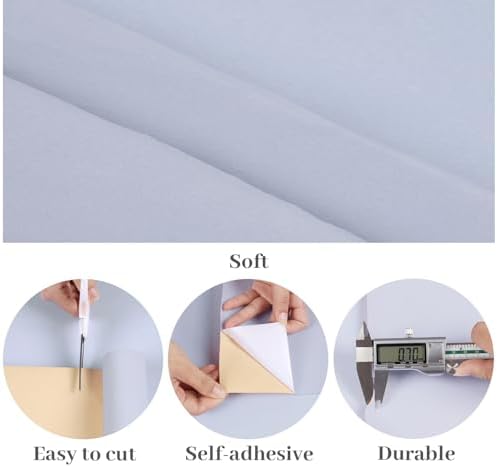 VaryPaper 15.7"x78.7" Self Adhesive White Velvet Fabric Flocking Contact Paper - Image 5